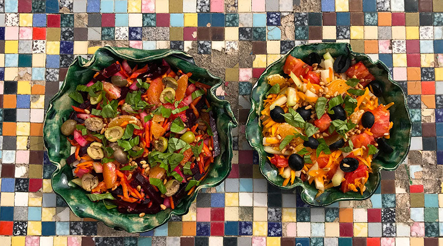 Ensalada de calabaza y colirrábano